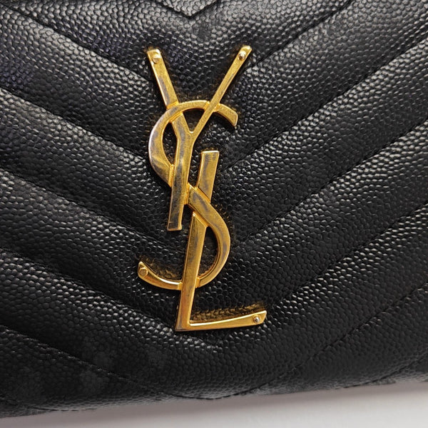 MONOGRAM Chevron Calfskin Black