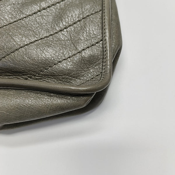 NIKI Medium Chevron Calfskin Green