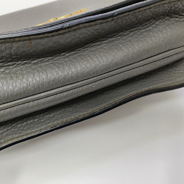Calfskin Shoulder Bag Gray