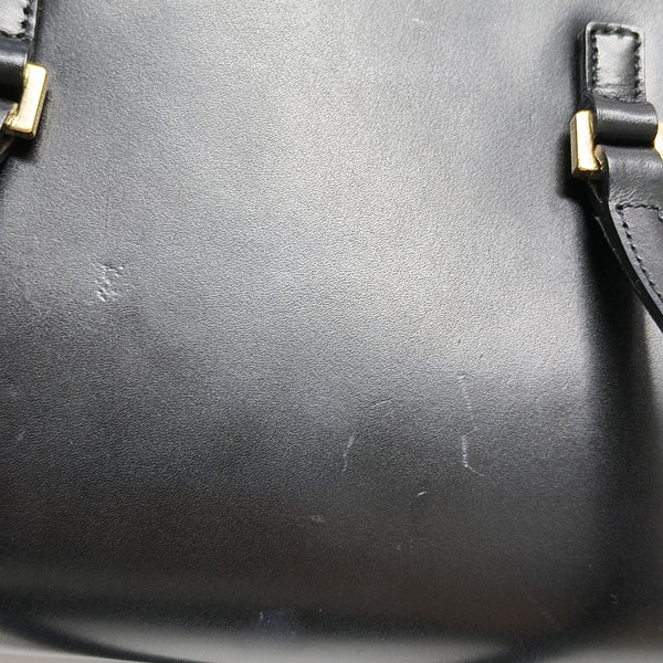 Calfskin Top Handle Bag Black