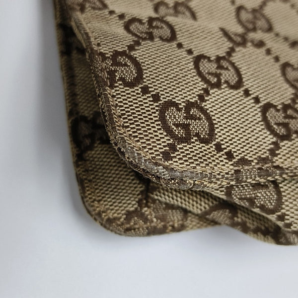 Monogram Canvas Shoulder Bag Brown