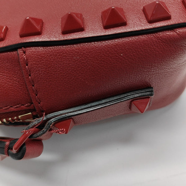 Leather Shoulder Bag Red