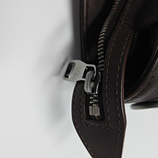 TADAO PM Damier Ebene Calfskin Brown