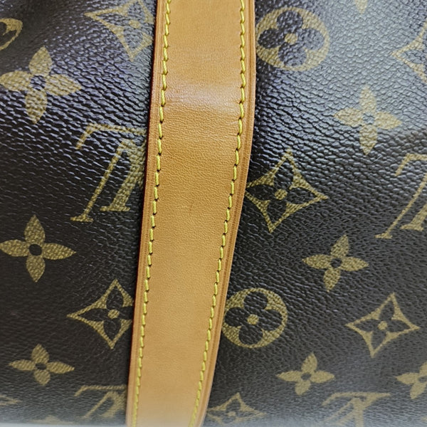 KEEPALL 45 Monogram Coated Canvas Brown