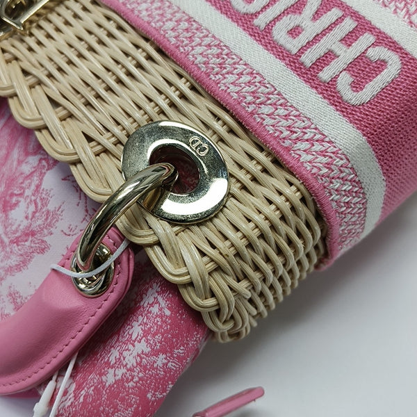 Lady Dior Mini Straw Beige