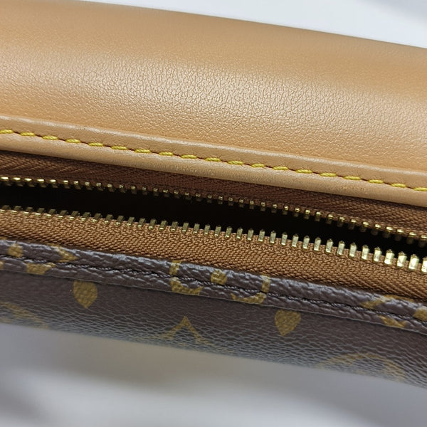 Monogram Coated Canvas Crossbody Bag Mini Brown