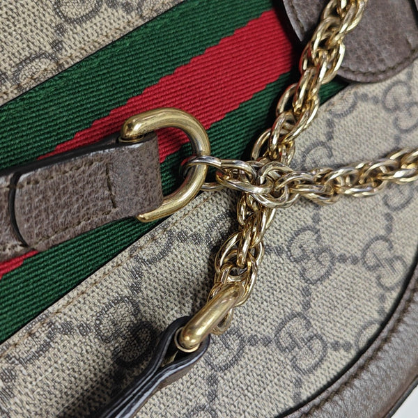 Ophidia Mini Monogram Coated Canvas Beige