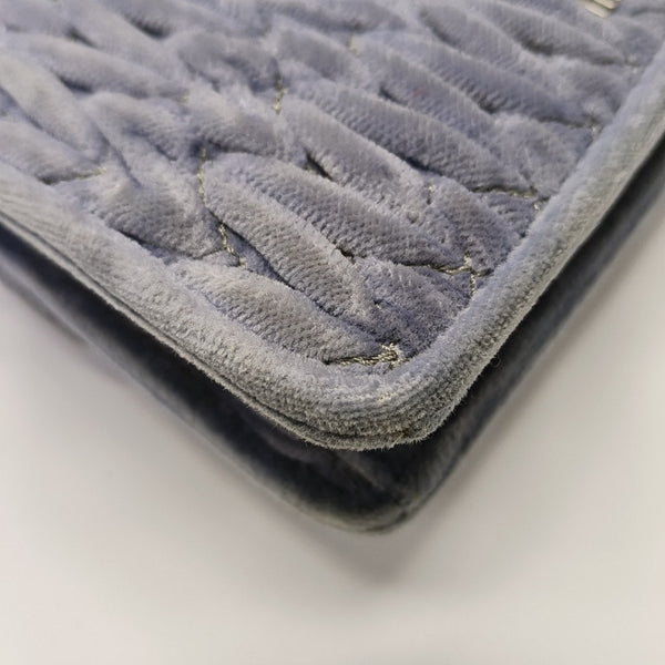 Velvet Shoulder Bag Blue