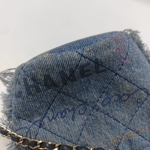 DRAWSTRING Quilted Denim Blue