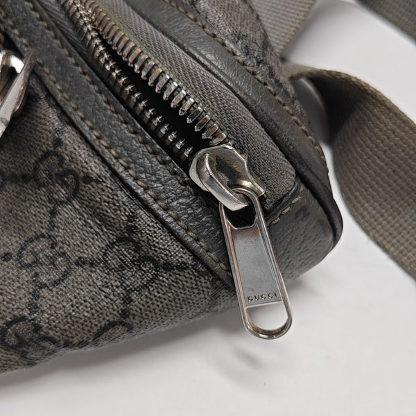 Ophidia Small Monogram Coated Canvas Gray