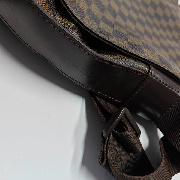 BASTILLE Damier Ebene Coated Canvas Brown