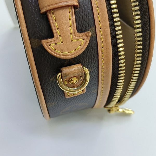 BOITE CHAPEAU Mini Monogram Coated Canvas Brown