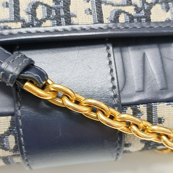 30 Montaigne Oblique Canvas Blue