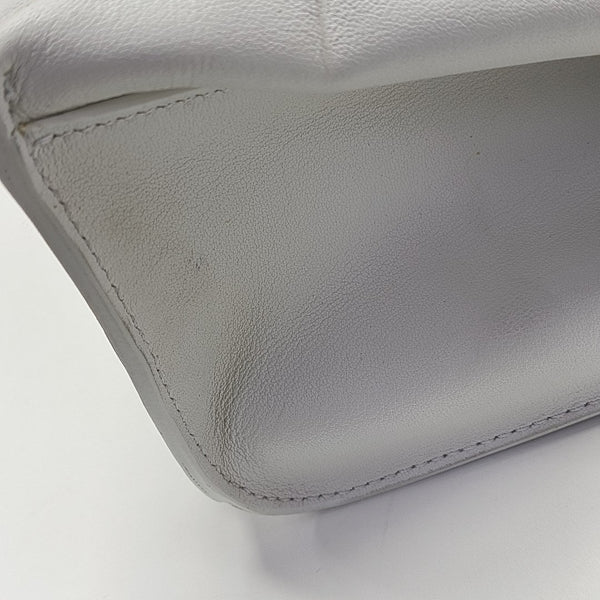 Quilted Calfskin Top Handle Bag White