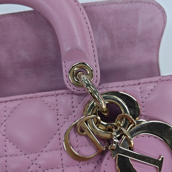 Lady D-Joy Small Cannage Lambskin Purple