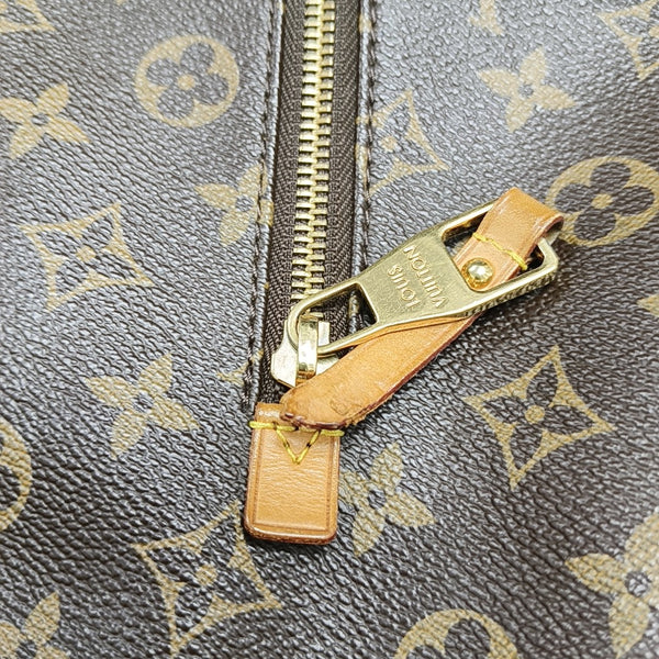 Monogram Coated Canvas Tote Bag Brown