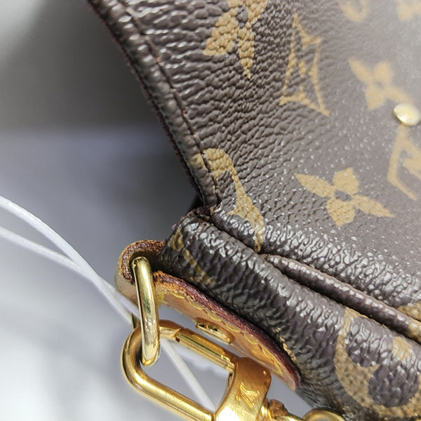 FAVORITE MM Monogram Coated Canvas Brown