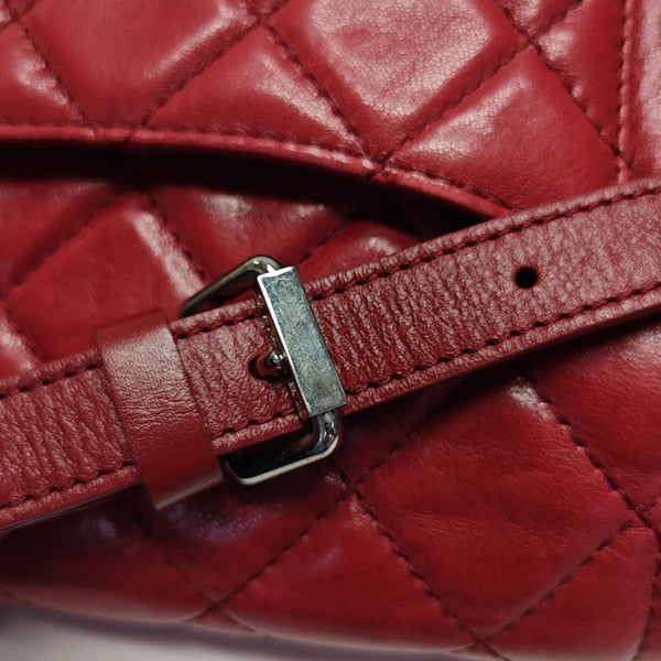 Quilted Calfskin Shoulder Bag Red
