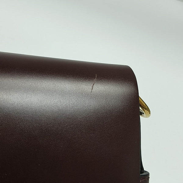 Square Stone Calfskin Red