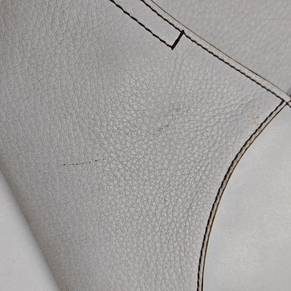 Saddle Medium Calfskin White
