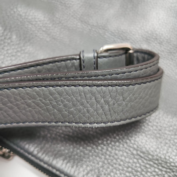 Calfskin Shoulder Bag Gray