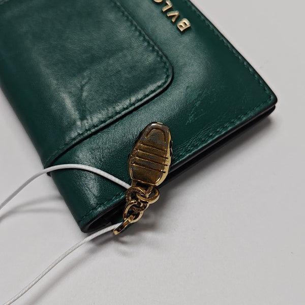 SERPENTI FOREVER Calfskin Green Card Holder