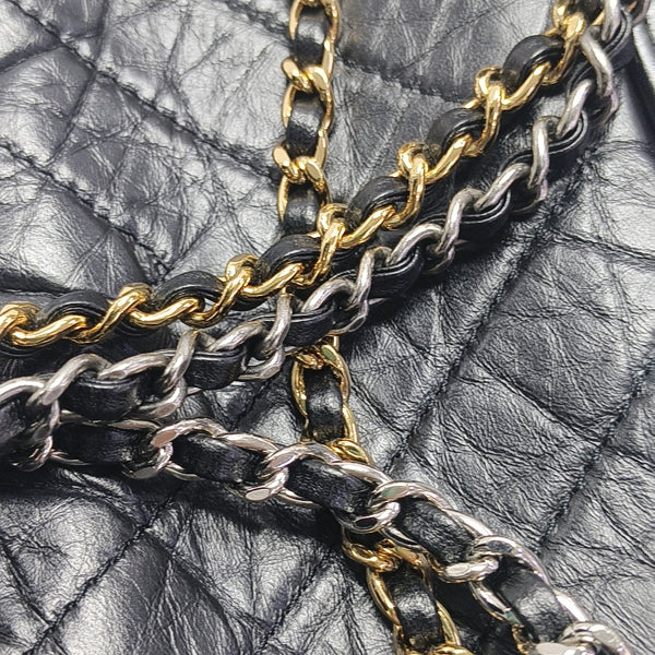 GABRIELLE Small Quilted Calfskin Black