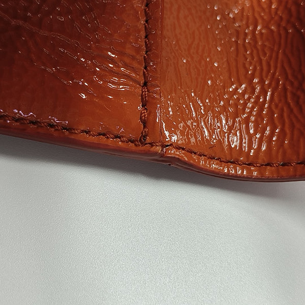 BELLE JOUR Quilted Patent Leather Orange