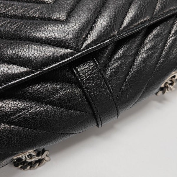 Quilted Calfskin Shoulder Bag Black