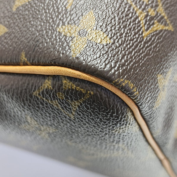 SPEEDY 30 Monogram Coated Canvas Brown