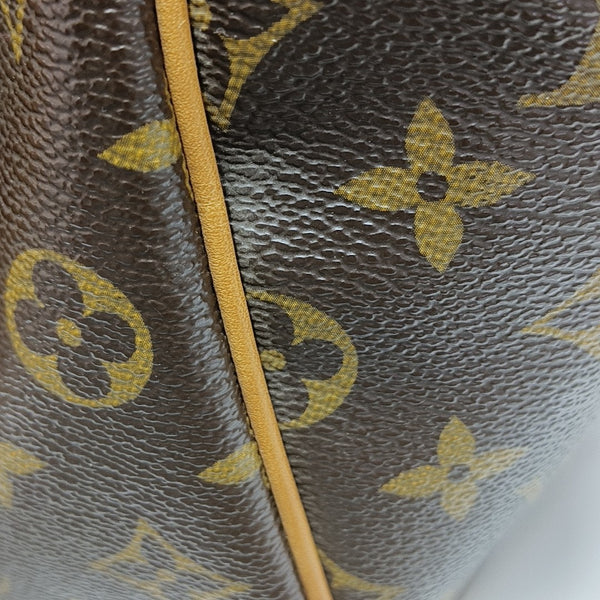 Monogram Coated Canvas Top Handle Bag Brown