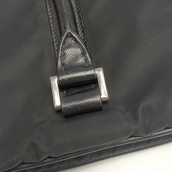 Nylon Top Handle Bag Black