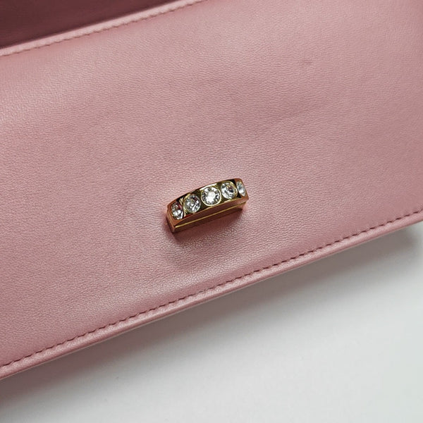Crystal Mini Lambskin Pink