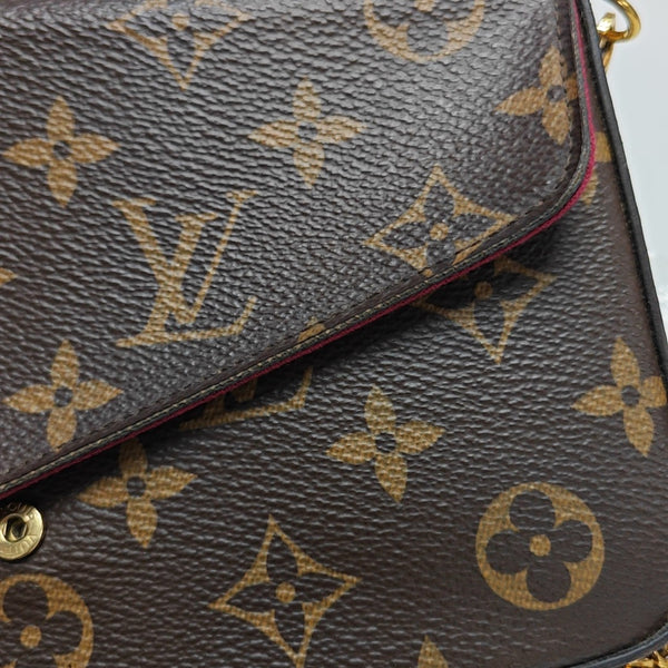 FÉLICIE Monogram Coated Canvas Brown