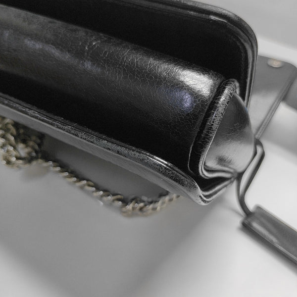 Calfskin Shoulder Bag Black