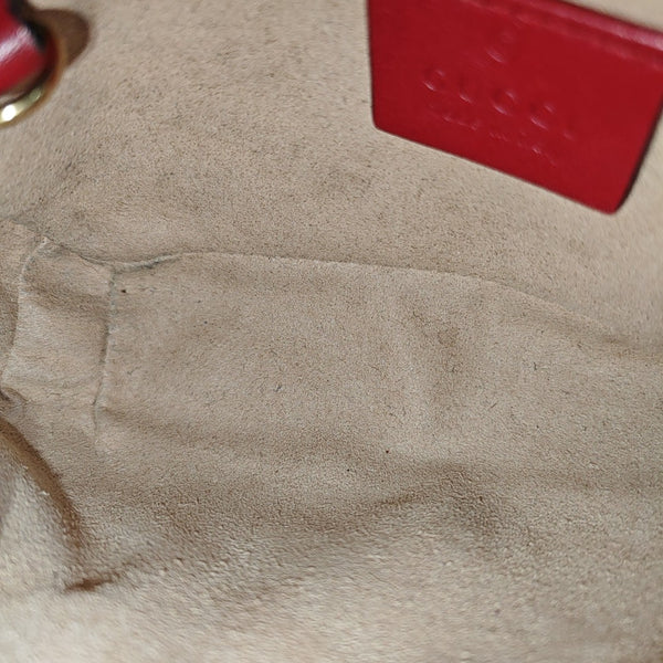 GG Marmont Mini Quilted Calfskin Red