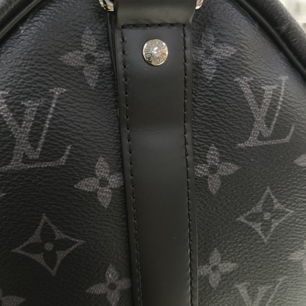 KEEPALL 45 Monogram Coated Canvas Black