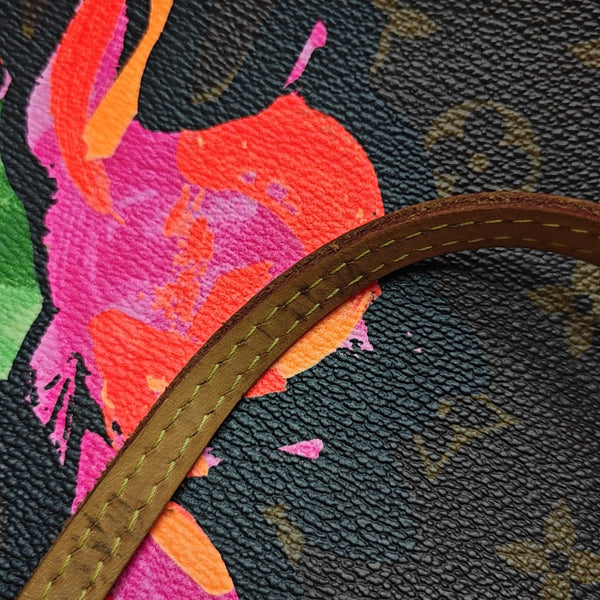 NEVERFULL MM Monogram Coated Canvas Brown