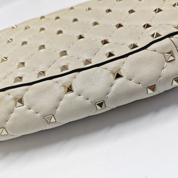 Spike Up Leather Beige