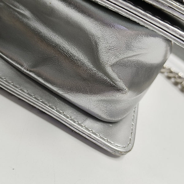 BOY CHANEL Small Chevron Calfskin Gray