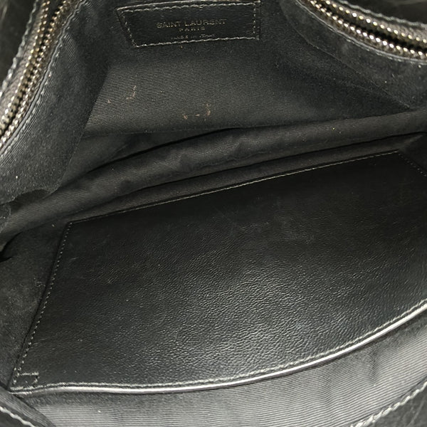 NIKI Medium Chevron Calfskin Black