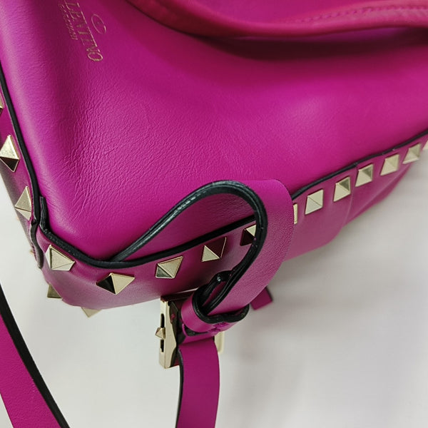 Rockstud Calfskin Red