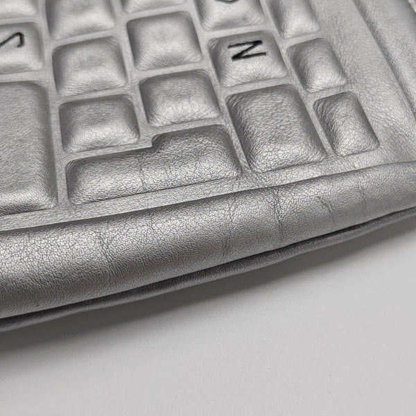 Calfskin Clutch Silver