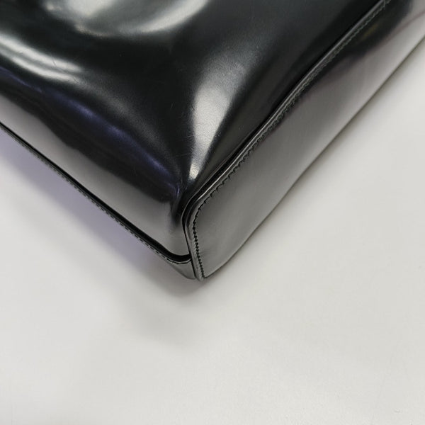Calfskin Top Handle Bag Black