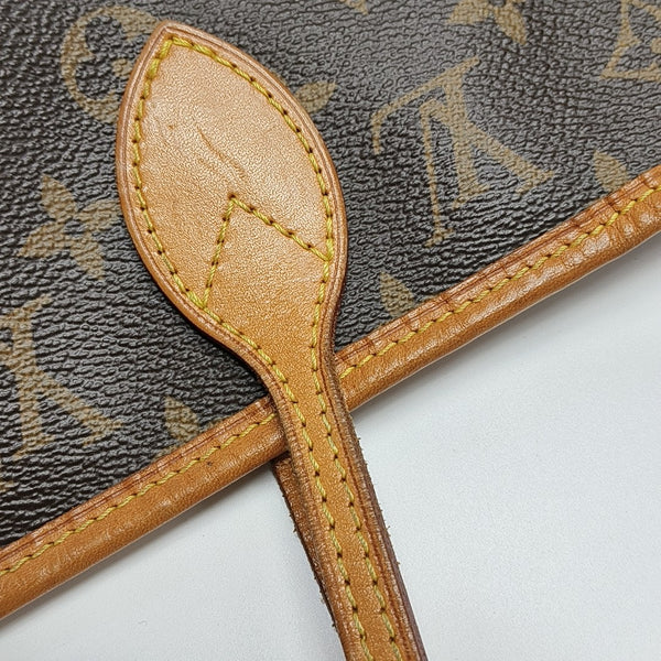 NEVERFULL MM Monogram Coated Canvas Brown