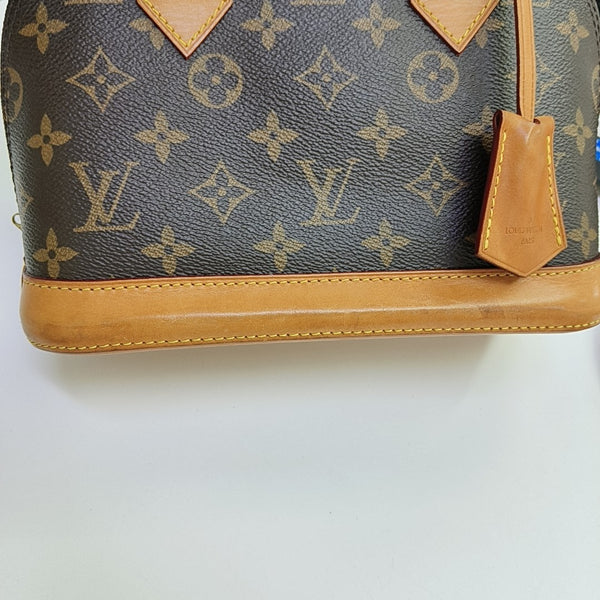 ALMA BB Monogram Coated Canvas Brown