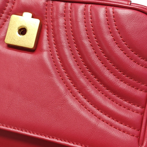 GG Marmont Small Quilted Calfskin Red