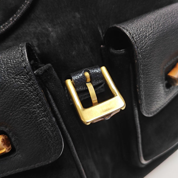 Bamboo 1947 Medium Suede Black