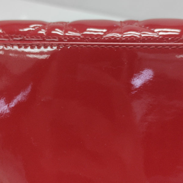 Authenticated pre-owned Lady Dior Medium Cannage Lambskin Red - Tote Bag at Looply