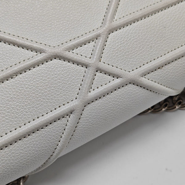 Diorama Small Cannage Calfskin White